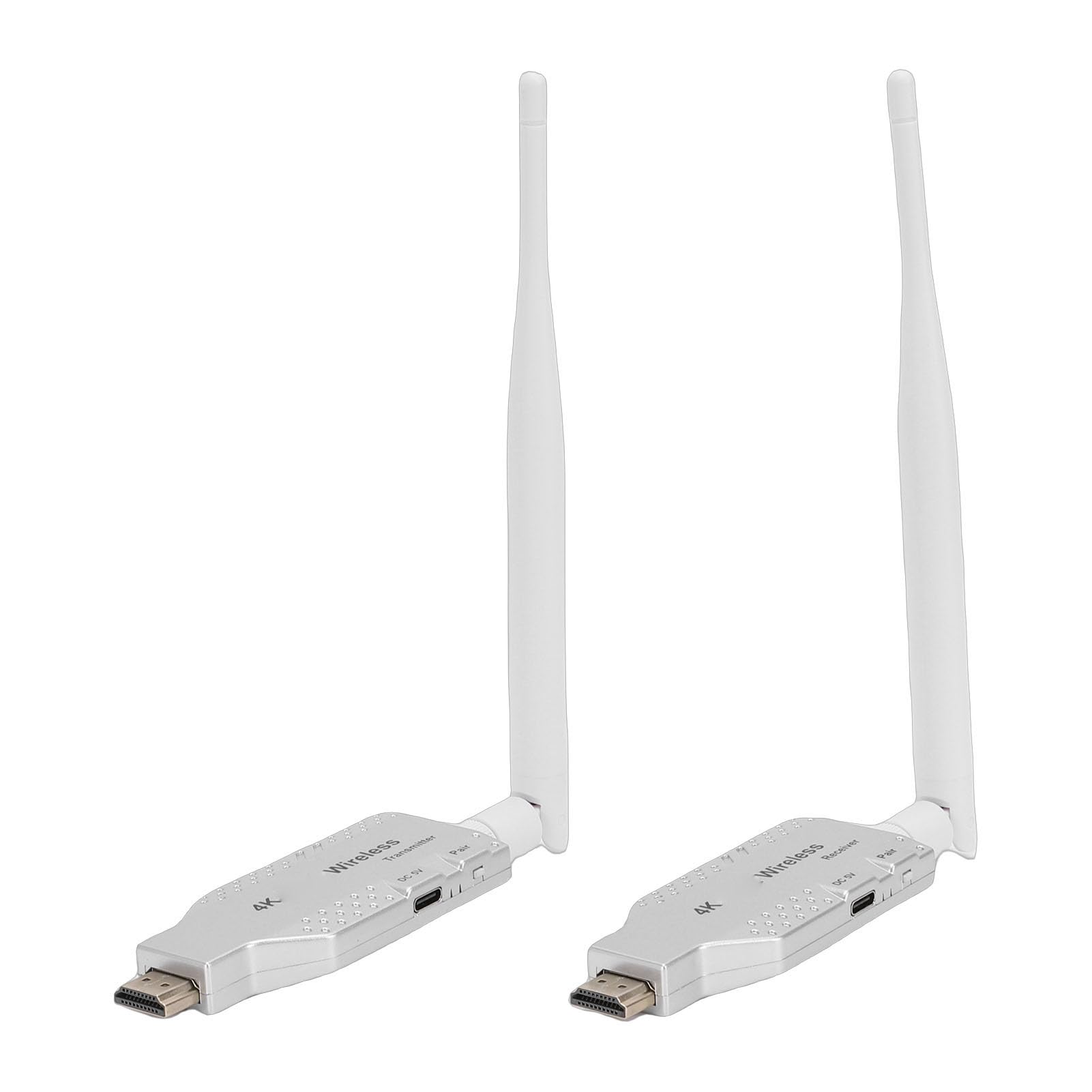 Cuifati Transmisor y Receptor Extensor Inalámbrico 4K Alcance de 50 M Transmisión de Video HD de 5,8 GHz con Compresión H.265 para Juegos de Cine en Casa