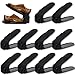 Froadp 30 Stück Einstellbare Schuhregale Rutschfest Schuhhalter 3 Höhenverstellbar PP Doppelschicht Schuhstapler Set Platzsparend Schuhaufbewahrung(Schwarz)