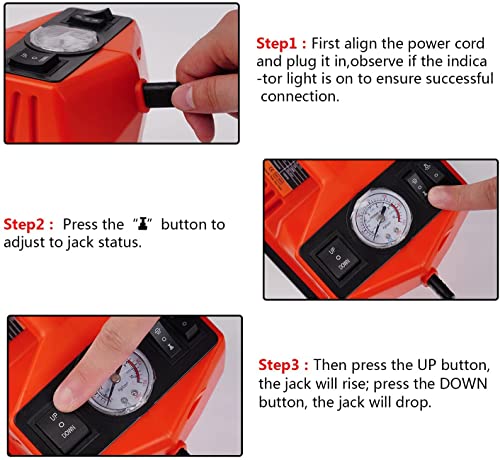 Electric Car Jack Kit Rogtz Electric Hydraulic Car Jack With Impact Wrench And Tire Inflator Pump,5 Ton 12V Car Jack Hydraulic Car For Sedans Suv Tire Change With Led Light #TOP5