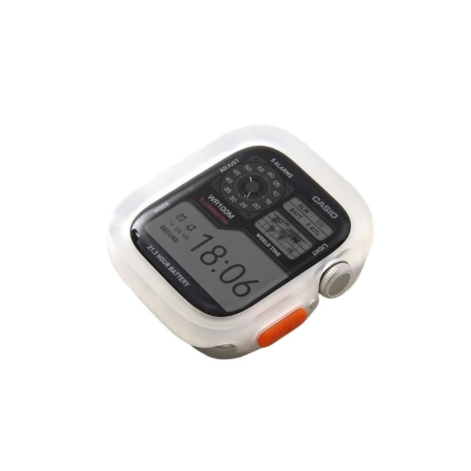 Funda de silicona suave SCRUBY para Apple Watch 10 de 46 mm con acabado mate resistente 8