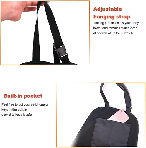 Cokomono Beinschutz Roller, Nässeschutz für Motorroller Scooter, universal Wetterschutz Regenschutz Winter für Rollerfahrer, schwarz