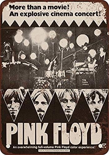 Ugtell 1972 Pink Floyd The Movie Vintage Look Reproduction Metal Tin Sign 8X12 Inches