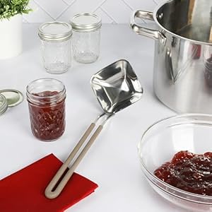 Martha Stewart Sprucedale Stainless Steel 135 Rhombus Ladle Spoon With Long Silicone Handle