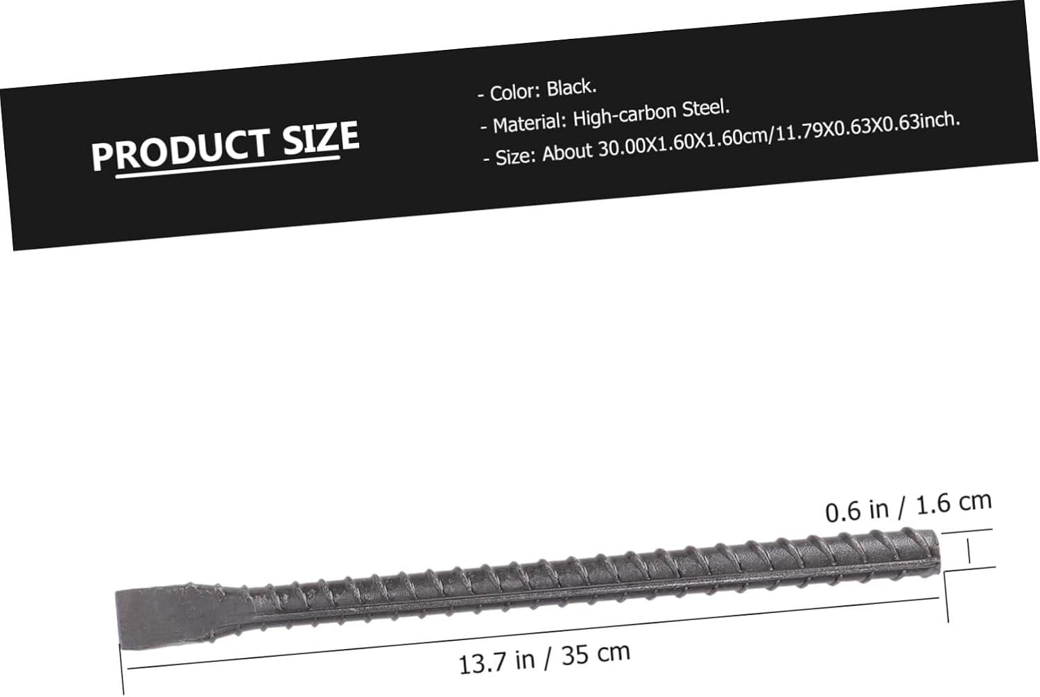 LIFKOME Durable Concrete Chisel Masonry Stone Carving Tools High-carbon Steel 250x16 300x16 350x16