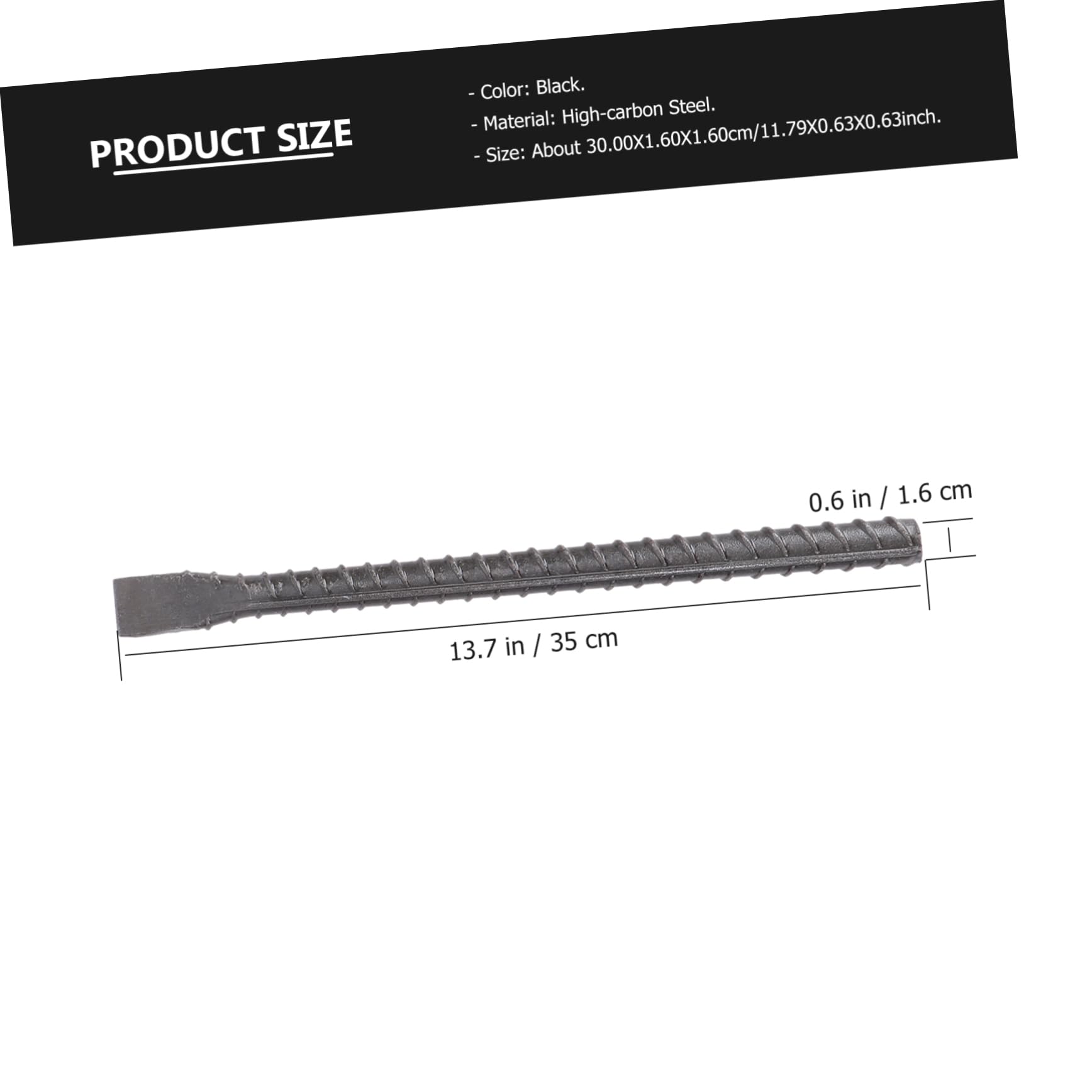 SEWOART 3pc Rebar Chisel Set Threaded Masonry Tools Flat Heads for Concrete Stone Carving Long-lasting Easy to Use