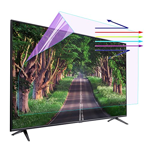 CUNIO Proteggi Schermo TV 49-65', Antiriflesso Opaco Pellicola filtrante Anti-miopia, Blocca la Luce Blu nociva, per LCD, LED, 4k OLED e QLED HDTV / 49in 1075x604mm