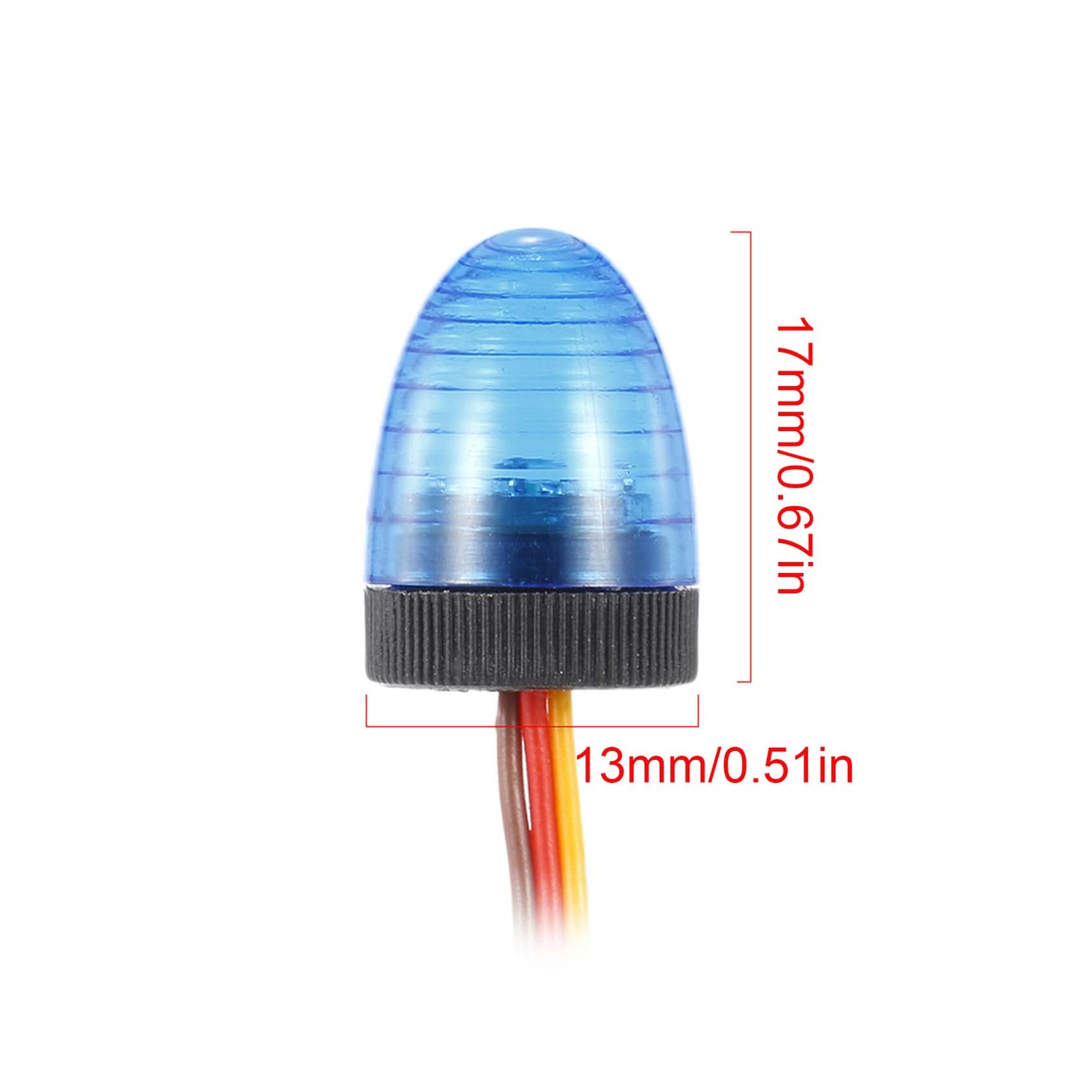 KEEDA 2 Pack Multifunction LED Police Light Rotating Flashing Lamp for 1/8 1/10 1/12 RC Model Car HSP Tamiya CC01 Axial SCX10 1/14 Tractor (Blue) - Image 3
