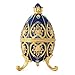 Produktbild Qifu Handbemaltes, emailliertes Ei im Fabergé-Stil, dekoratives, aufklappbares Schmuckkästchen, einzigartiges Geschenk für die Heimdekoration blau