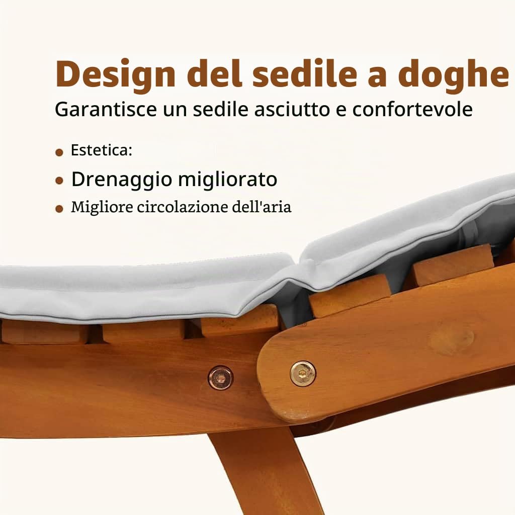 vidaXL Lettino Prendisole 2 PCS Grigio Chiaro Legno di Acacia Massello, Seduta da Giardino, Lettino Solare Moderno Rettangolare, reclinabile Elegante per terrazza e Relax all'aperto