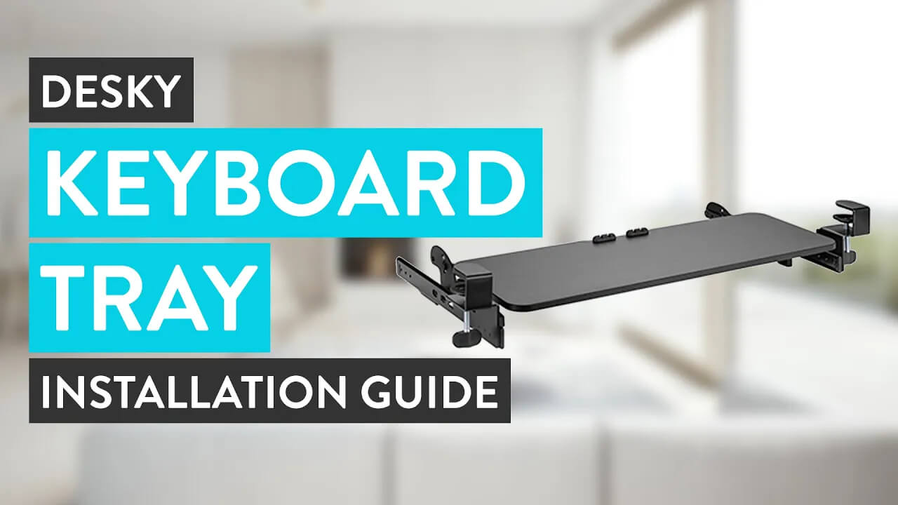 Desky Under-Desk Keyboard Tray - Ergonomic Sliding Keyboard