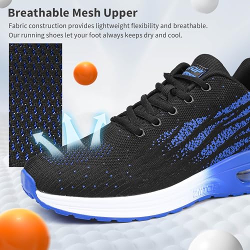GoodValue Mens Running Shoes Breathable Air Cushion Tennis Shoes Lightweight Walking Shoes Fashion Sneakers Comfortable Mesh Sport Shoes Mens Casual Workout Athletic Training Gym Jogging Shoes - Image 6