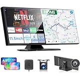 【Amazon.com.jp限定】VANBAR 11.5インチ ディスプレイオーディオAndroid14【 HDMI出力・Google Gemini AI・大画面】YouTubeやNetflixなどが動画視聴できる 2画面分割表示 8コアCPU 6GB RAM＋128GB ROM大容量 CarPlay Android Auto WiFi機能サポート ワイヤレスミラーリング 技適取得済み