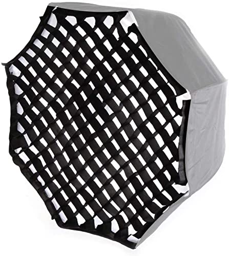 eWINNER Portable Octagon Round Long strip rectangle Umbrella Softbox Honeycomb Grid for Softbox Studio Flash Speedlite Photography Photo Shooting Video Accessory (120-CM, Octagon Grid)