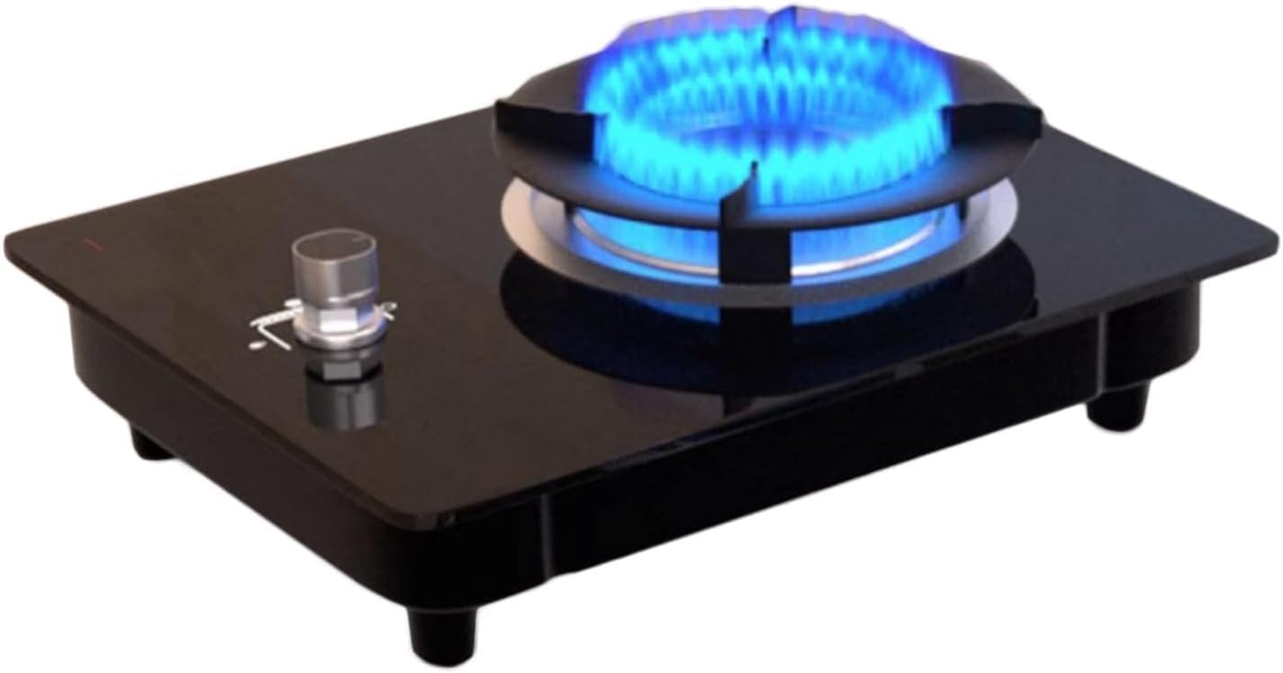Single Burner Gas Stove,Commercial Gas Stock Pot Range,High Pressure Single Propane Burner,Stainless Steel,Ideal for Kitchens,Apartments(NG)