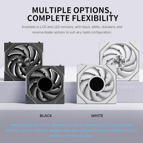 Image of Lian Li UNI Fan TL Flex 120mm Normal Blade (NOT Reverse) ARGB Fan, 3 Pack, Infinity Mirror, Controller Included, White (12TL1F3W)