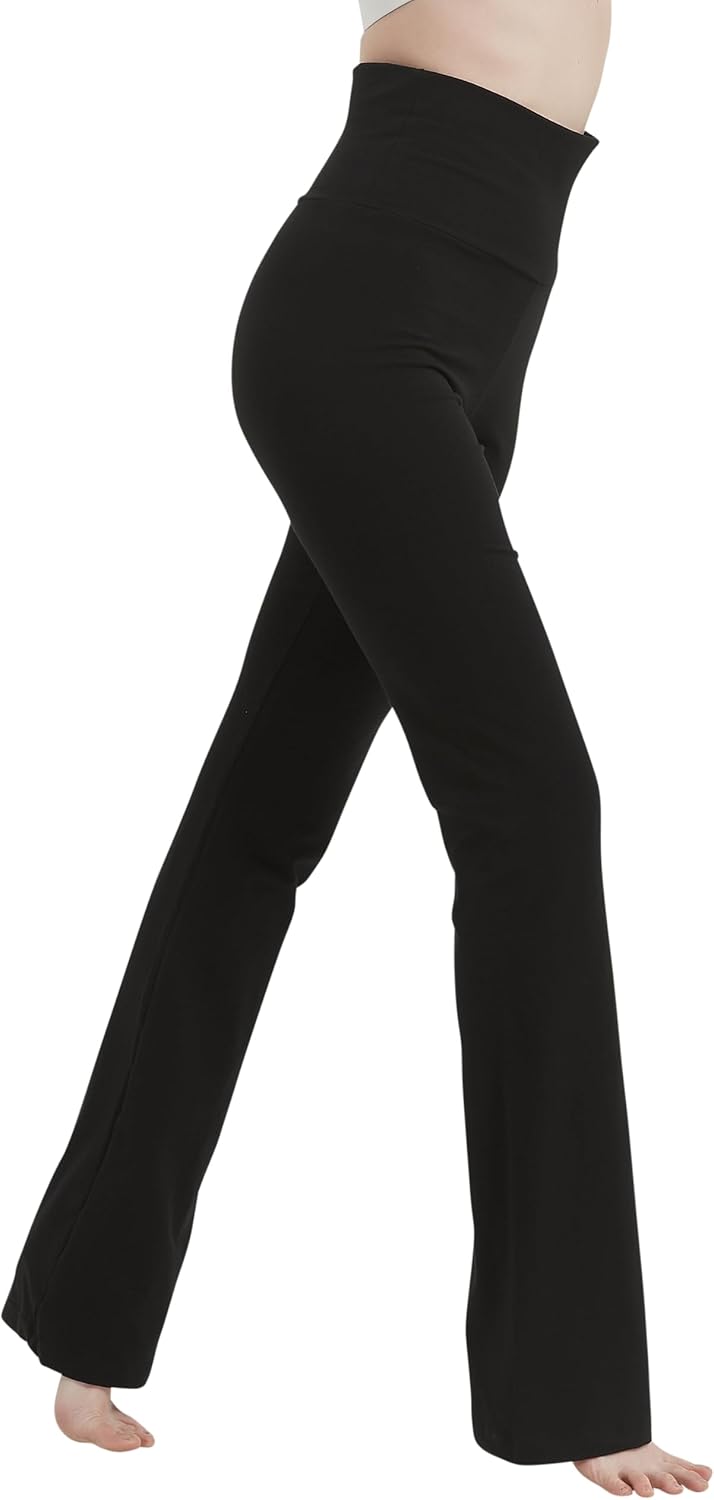 MC&LO Cotton Spandex High Rise Bootcut Flare Yoga Pants Legging(Regular Size/Plus Size) S-4XL - Image 3