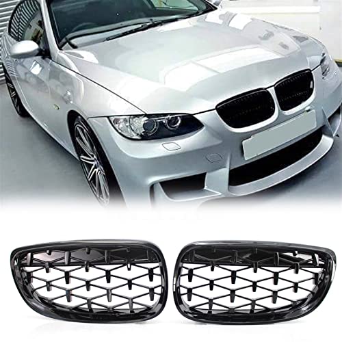 Calandre Avant BMW E92 E93 en ABS Anti-Choc Look Météore Noir Chrome