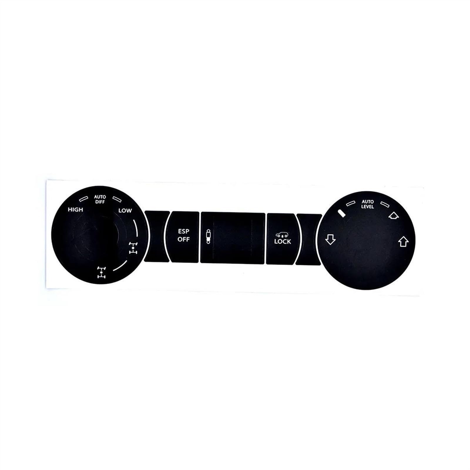 Car Switch Cover Compatible with Vw for Touareg 2004-2009 Car Steering Wheel Windows Headlight Climate Switch Worn Button Stickers(6)