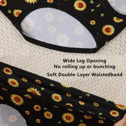 Image of Women's Plus Size XL-5XL Underwear High Waist Briefs Panties Rose Floral Print Ladies Undies 5-Pack