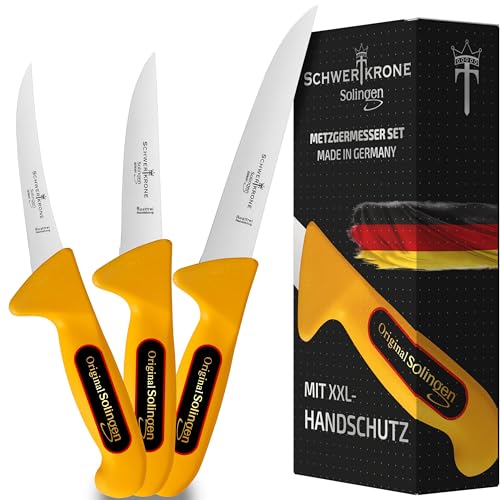 Schwertkrone Solingen Juego de Cuchillos de Carnicero 3 Piezas