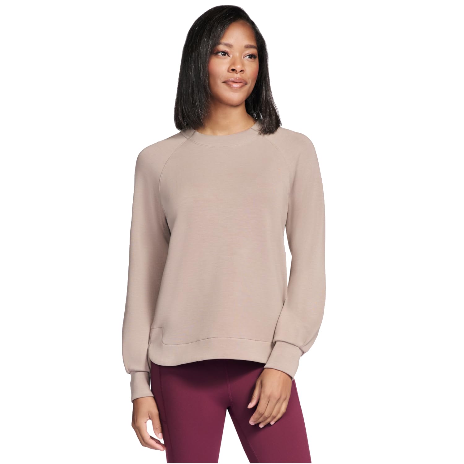Skechers Women's Skechluxe Elevate Crewneck Taupe