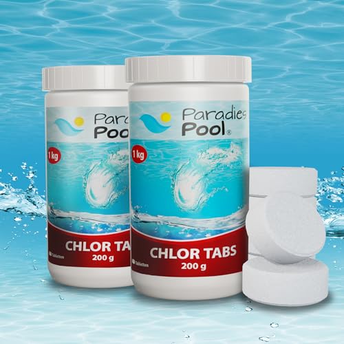 Paradies Pool 2 kg Chlortabletten 200g Desinfektion Chlortabletten für...