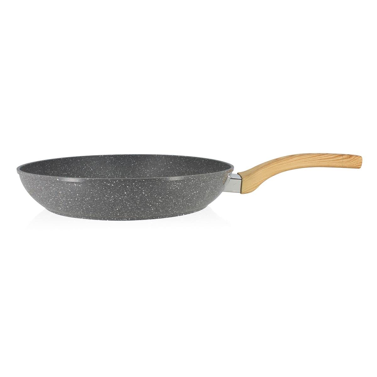 MENASTYL - Poele cannelle 30cm en aluminium avec poignée en bois clair - 6020065