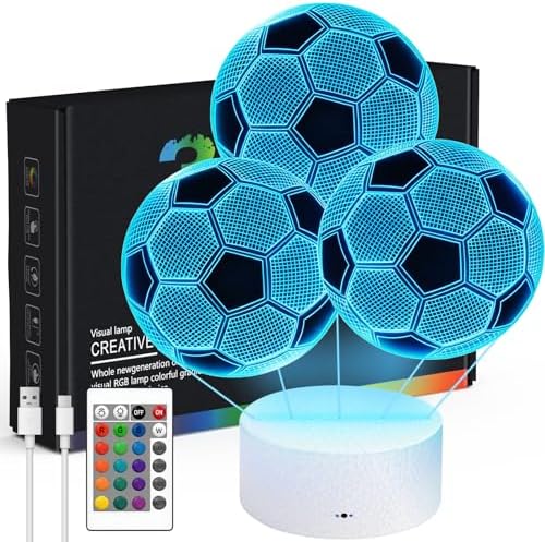 Fussball Geschenke Jungen, Adventskalender 16 Farbes Nachtlicht Kinder | Fernbedienung, Weihnachtsgeschenke Nikolaus Junge Geschenk 5 6 7 8 9 10 11 jahre Kinder Kinder Zimmer Home