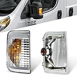 Driver Left Side Mirror Indicator Turn Signal Light Housing Compatible with Ram ProMaster 1500 2500 3500 2010-2023， without Bulb