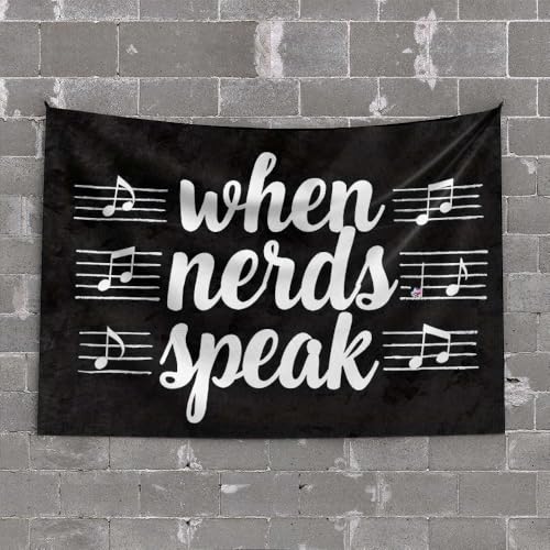 Decoración de cerveza cuando los nerds hablan. Tapiz para decoración de puerta de habitación, decoración de cerveza para cueva de hombre (75 x 100 cm)