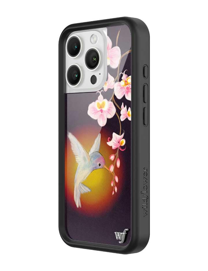 Image of Wildflower Cases - iPhone 16 Pro Compatible - Hummingbird | Impact-Certified 6.5 ft Drop Protection Case, Raised Protective Bumper, Cute Aesthetic Design, Women-Owned Small Business
