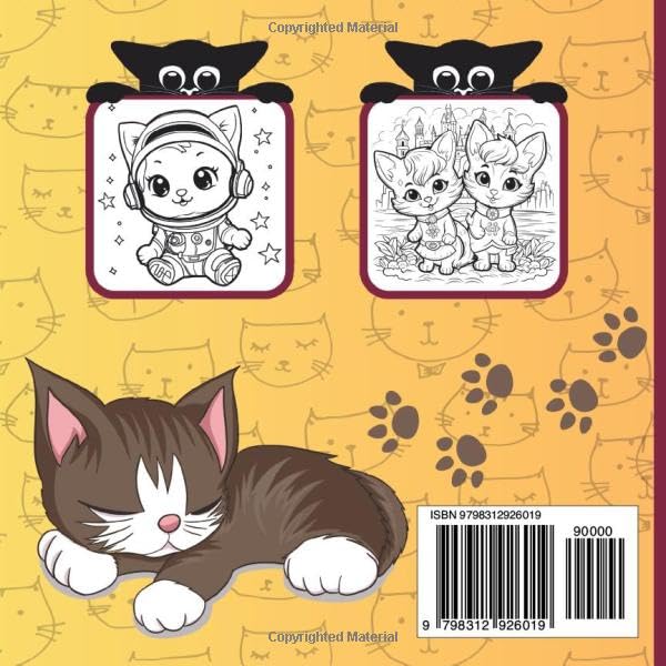 Cozy Kitten: Mini Coloring Book | Adorable Kitten Designs for Kids, Teens, and Adults | 6X6 Inches | Pocket Sized-Perfect for Entertainment While Traveling (Mini Coloring Books) image 3