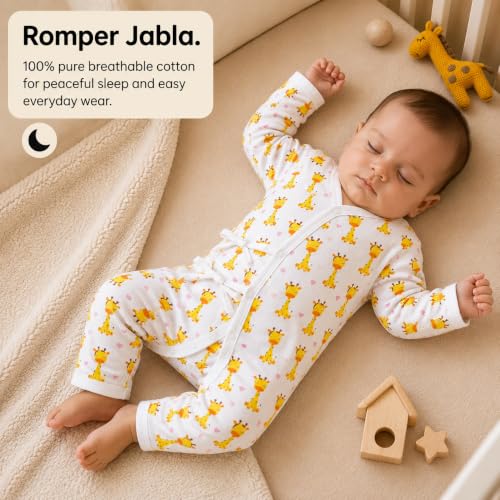 Image of The Mom Store Baby Romper Jabla Style Combo For Boys And Girls | Cotton | Soft Infant Bodysuit | Trendy Stylish Sleepwear For Newborn Baby | Printed | Unisex Comfortable Everyday Baby Wear