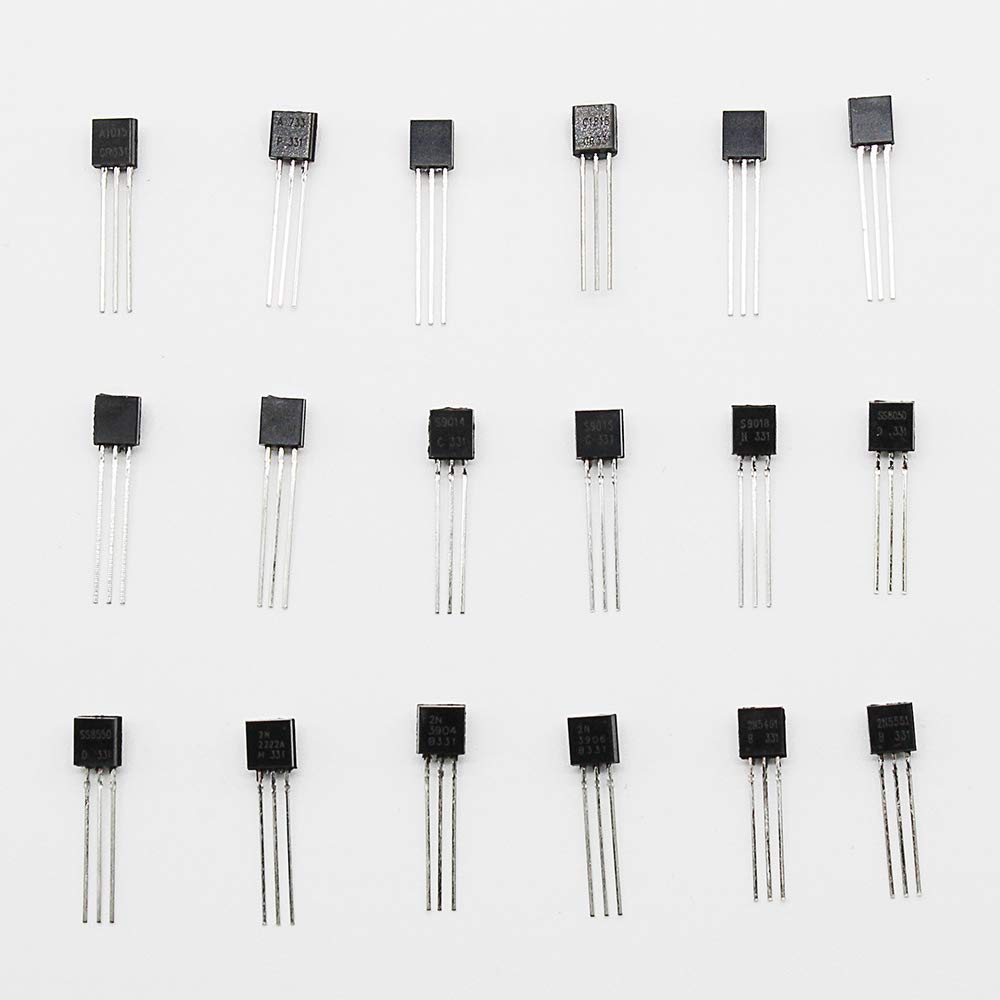 Transistor 900 Stück 2N2222-S9018 Transistoren Box Pack NPN PNP TO92 Transistor sortiertes Kit 18 Werte * 50 Stück S9015 S8050 S8550 2N3904 2N3906