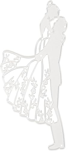 VILLCASE Troqueles de corte de boda para decoración de boda, troqueles de pareja para hacer tarjetas, plantilla de amor 3D, molde de corte para