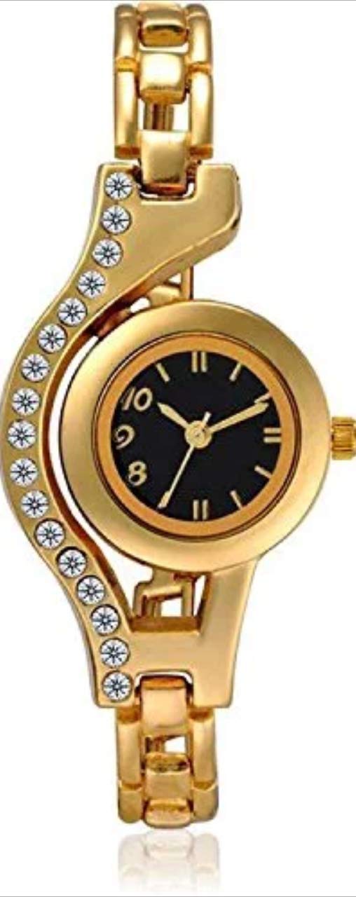 SS Collection Analogue Black Dial Diamonds Design Womens Wrist Watch with Metal Belt (B07HQ5XSJ6) Amazon Price History, Amazon Price Tracker