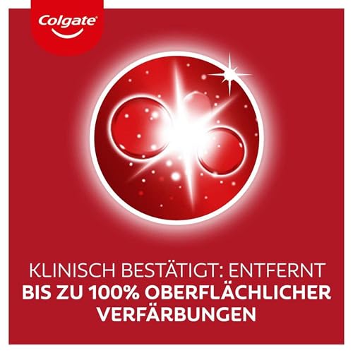 Colgate Zahnpasta Max White Optic 4x75 ml – entfernt bis zu 100% der Oberflächenverfärbungen für eine sofortige Zahnaufhellung* und ein weißeres Lächeln – Bild 6