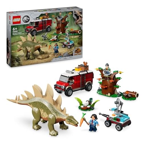 LEGO Jurassic World Dinosaur Missions: Stegosaurus Discovery Toy Set for 6 Plus Year Old Boys and Girls, with a Dino Figure, Birthday Gift for Kids and Fans of Ben and Sammy 76965