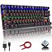 Produktbild Hoopond Mechanische Tastatur, 87-Tasten-Kompaktspieltastatur, 24 Modi Rainbow Mixed LED-Tastatur mit Hintergrundbeleuchtung, USB-Tastatur mit Kabel mit blauem Schalter, Anti-Ghosting-Taste - Schwarz