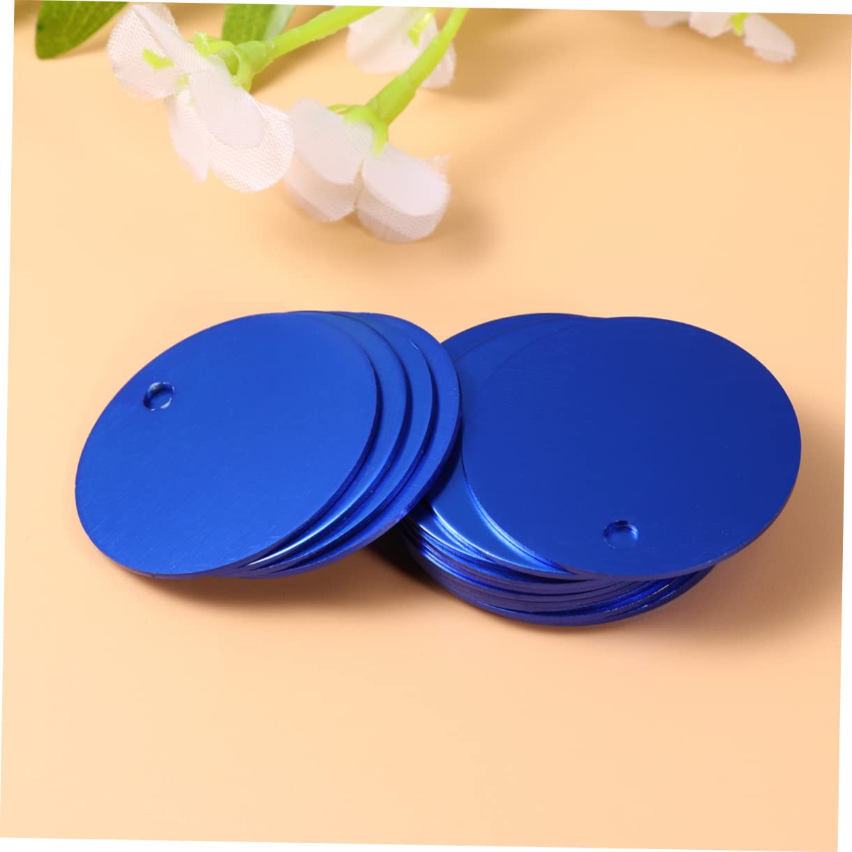 SHINEOFI Tag Vuoto Tag Identificativo Dell'Animale Domestico Per Cani Tag Identificativo Rotondo Dell'Animale Domestico In Alluminio Tag Di Cane Vuoti Rotondi Personalizzati Per Gli