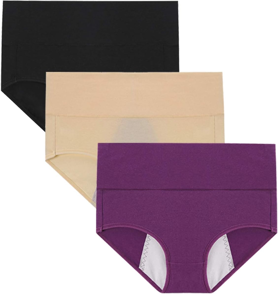 YaShaer Womens High Waist Cotton Briefs Underwear, No Color, Size No Size