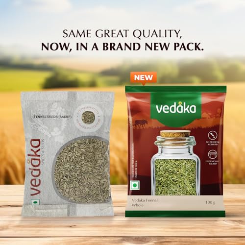 Image of Amazon Brand - Vedaka Fennel Whole | 100 G | Saunf