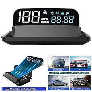 YUGUANG 5 inch HUD GPS 3D blootgesteld virtuele weergave 4K FHD HUD weergave 10Hz GPS + BDS chip 5-24V…