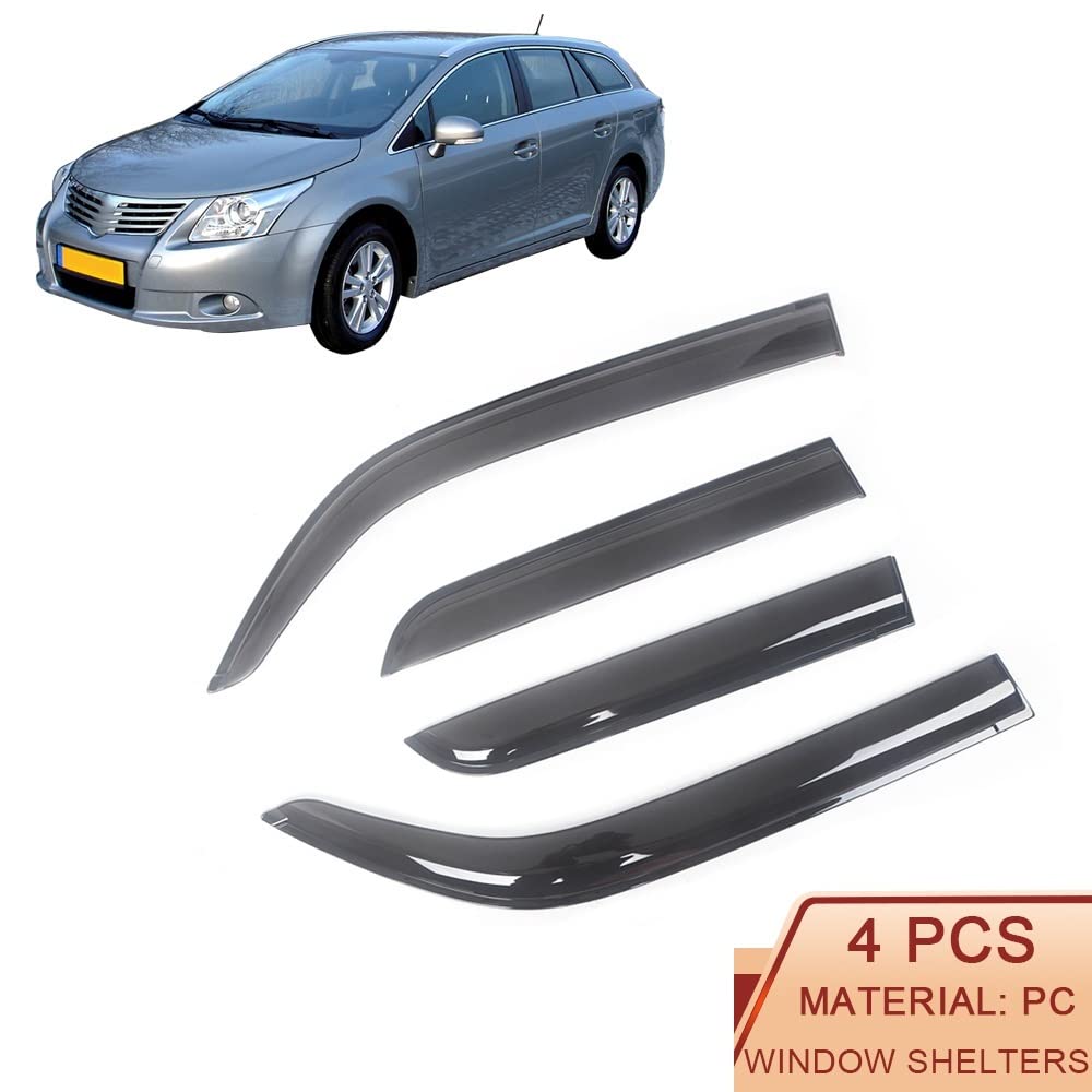 フロント サイドバイザー ためにトヨタために アベンシス 1997-2002 ハッチバック 自動サイドウィンドウウィンドディフレクタ（ドア サイド  ウインドウ バイザー ために 起亜 ために シード 2007-2019 自動サイドウィンドウウインドディフレクターバイ（サイドバイザー ...
