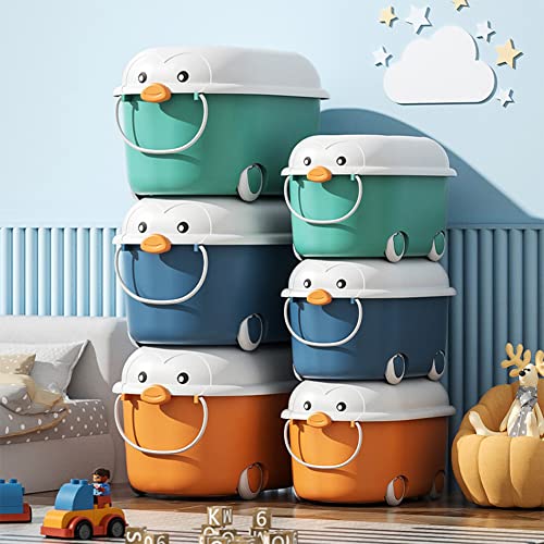 Boîte de rangement pour vêtements de bébé et blocs dans le salon
