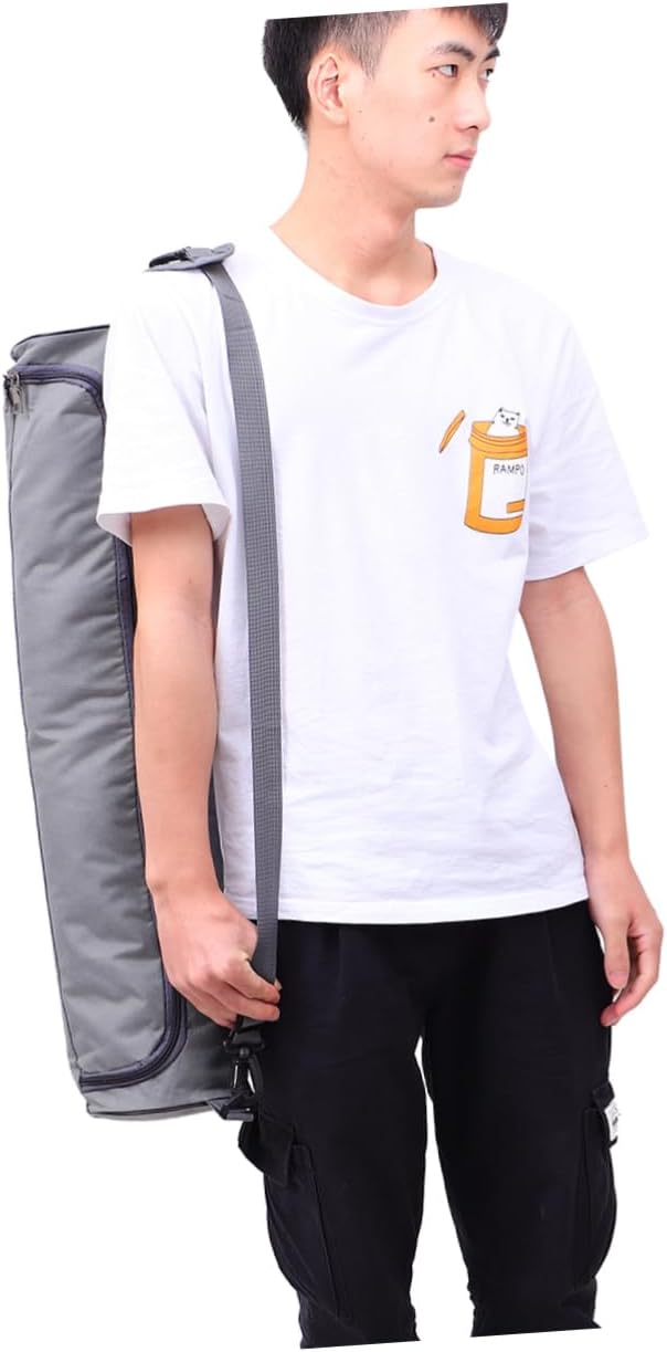 Canvas Yoga Mat Storage Pouch Zipper Design Single Shoulder Sports Bag for Yoga Mat and Gym Tote for Easy Carrying and Storage