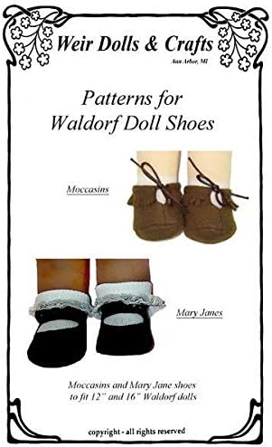 Patterns for 12" & 16" Waldorf Doll Shoes
