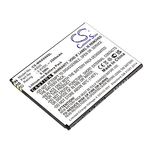 TECHTEK Batterie 2500mAh Compatible avec [Wiko] K600, Tommy 3 remplace K600