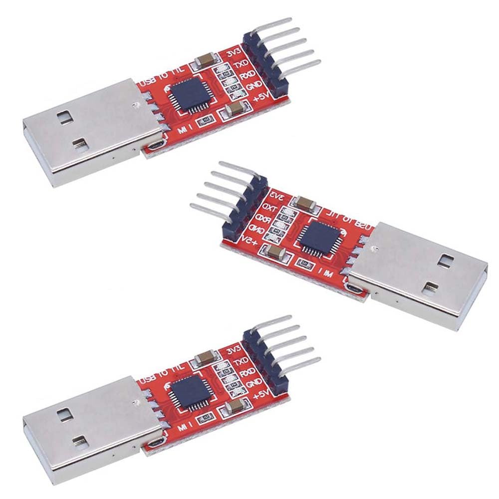 Makator AE 3PCS CP2102 USB 2.0 to TTL Module Serial Converter Adapter Module USB to TTL Downloader with Jumper Wires