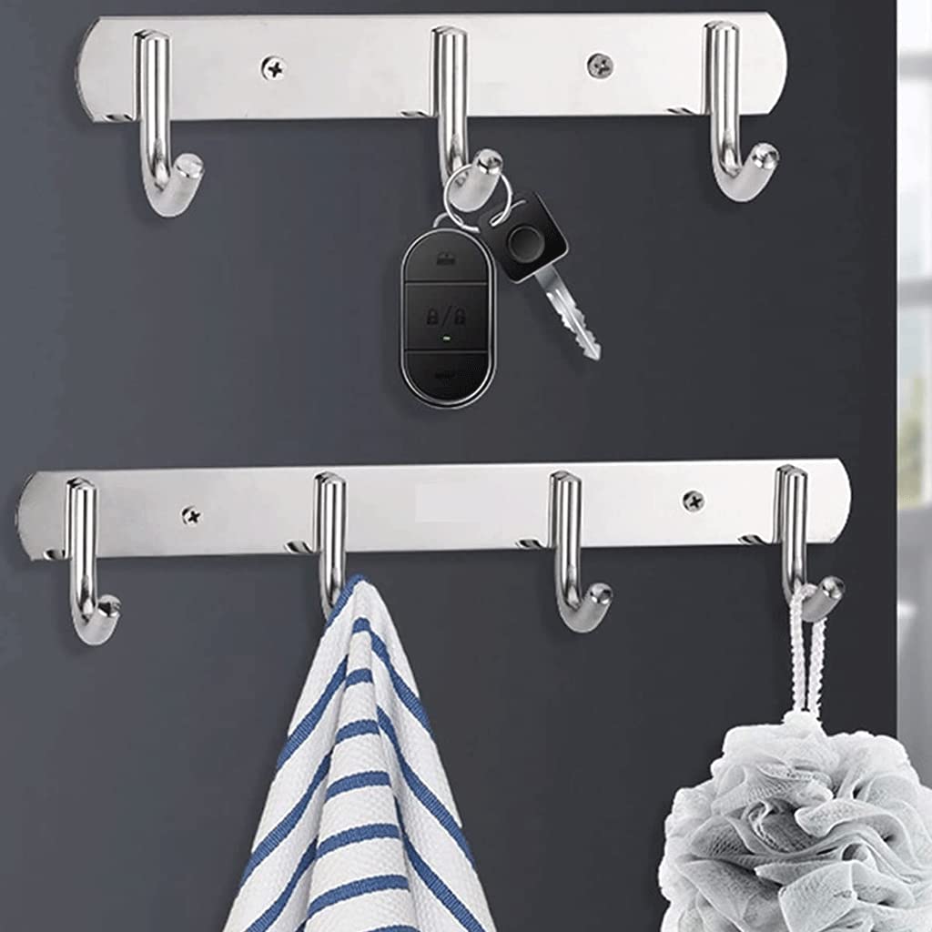 Gancho Perchero de Acero Inoxidable Duradero Colgador de Pared Resistente para baño Cocina Puerta Gancho Trasero Pilones